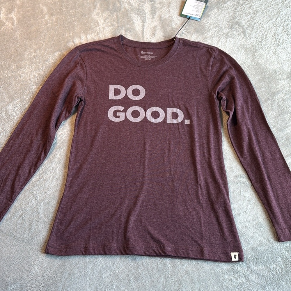 NWT Cotopaxi Do Good Organic Long Sleeve Purple T-Shirt Size XS - Picture 2 of 9